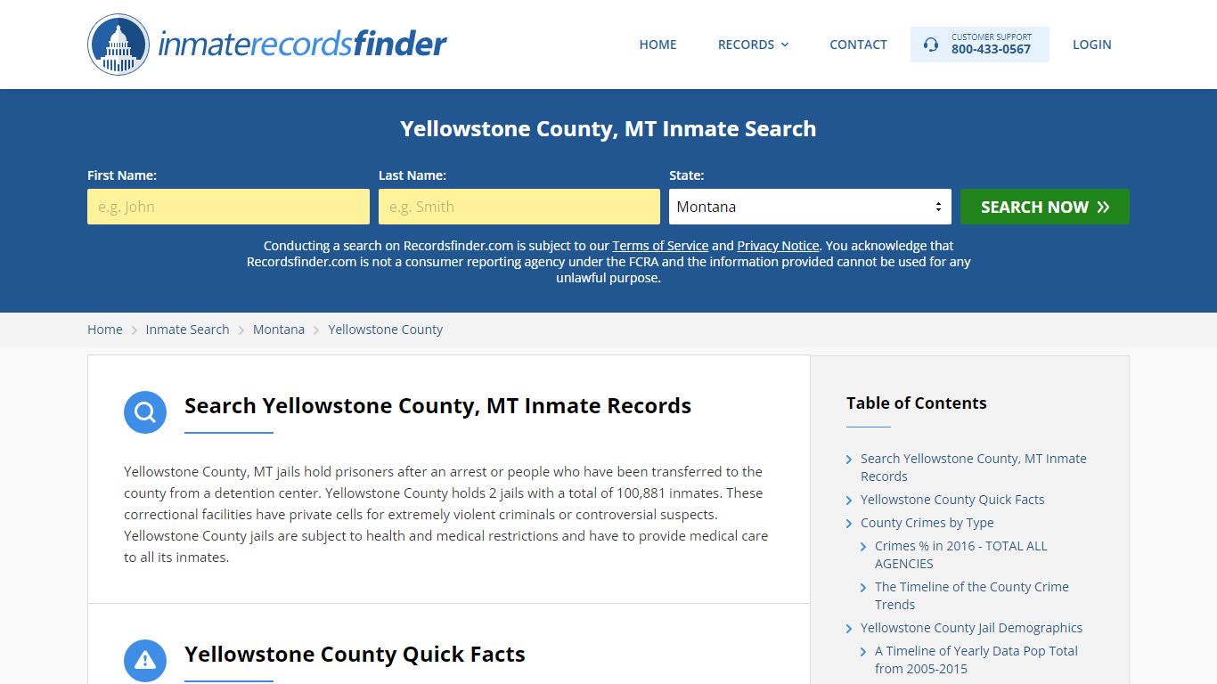 Yellowstone County, MT Inmate Lookup & Jail Records Online